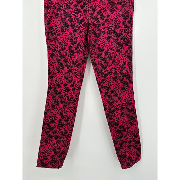 Glo Oralie Low Rise Jegging Juniors Medium Pink Floral Cheetah Print Vintage Y2k - Picture 3 of 10